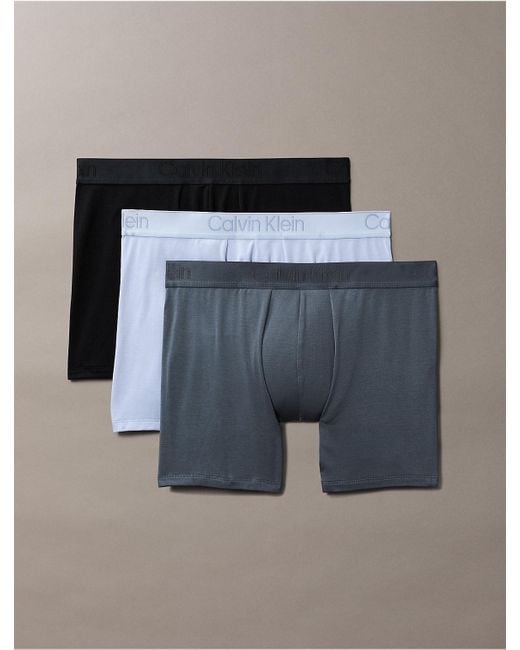 Calvin Klein Blue 3 Pack Boxer Briefs for men