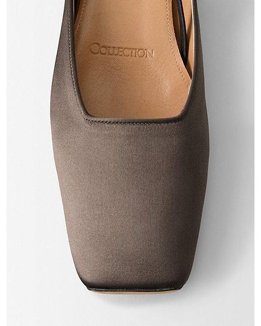 Calvin Klein White Kate Silk Satin Ballerina Flat