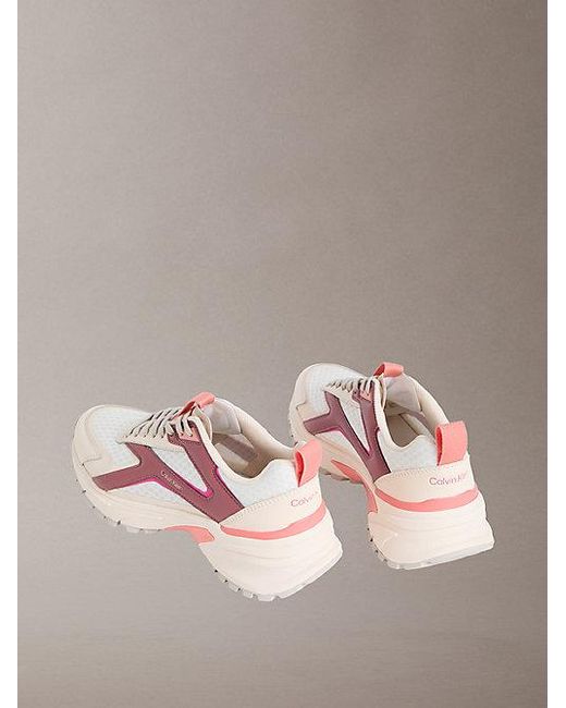Calvin Klein Pink Trailblazer — Mesh Mix Runner Trainers