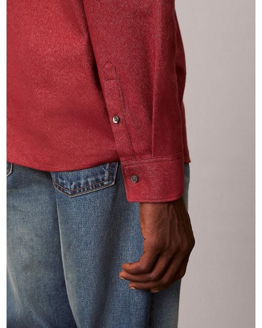 Camicia Button-Down di Calvin Klein in Red da Uomo