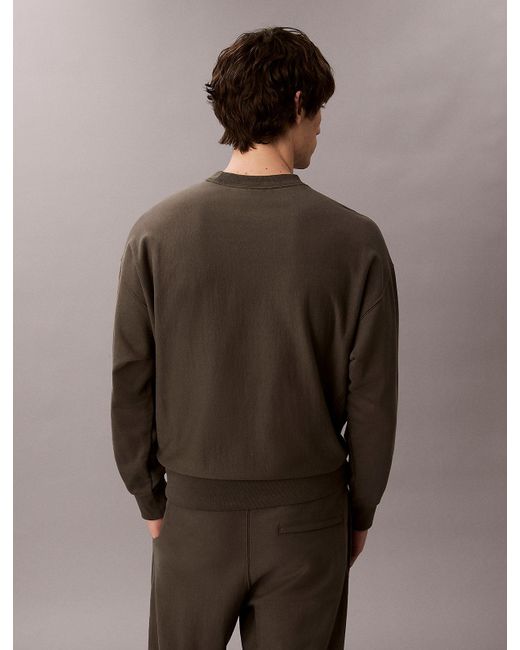 Felpa Dal Taglio Rilassato di Calvin Klein in Brown da Uomo
