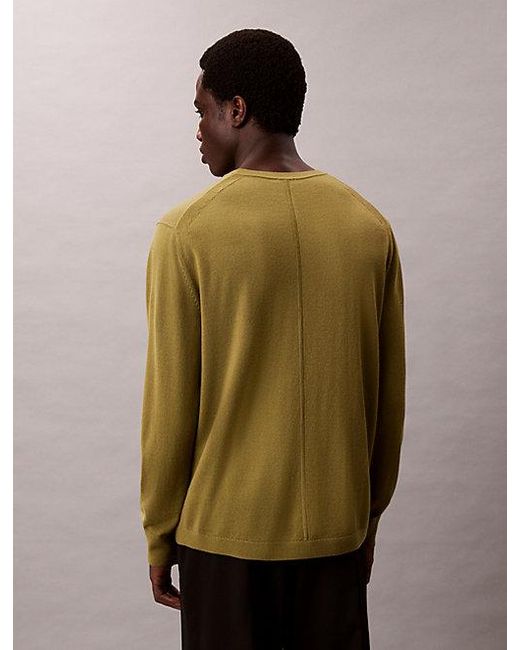 Calvin Klein Klassieke Merinowollen Trui in het Multicolor voor heren