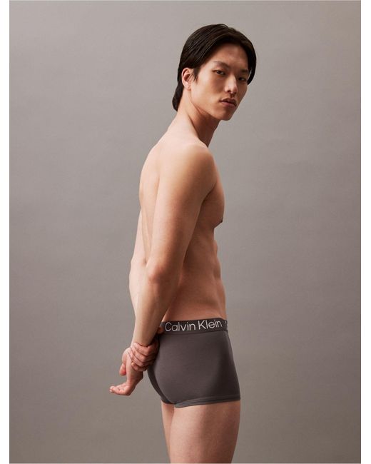 Calvin Klein Gray Ultra-soft Modern 3-pack Trunk for men