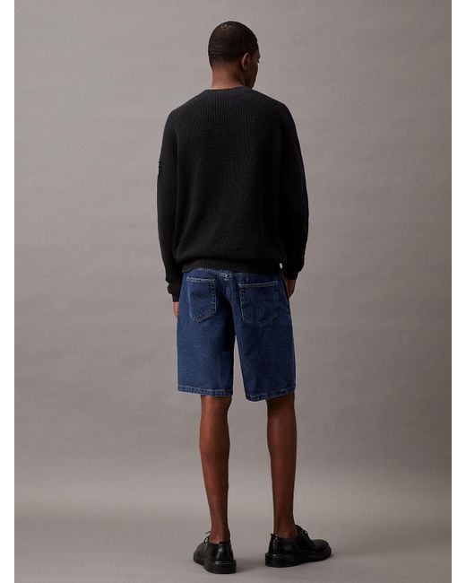 Calvin Klein Blue Tailored Denim Shorts for men