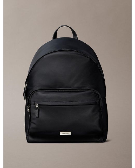 Calvin Klein Black Matte Nylon Backpack for men