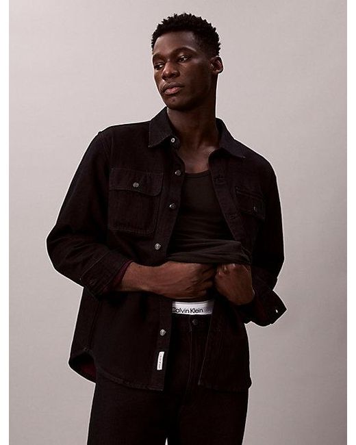 Calvin Klein 90's Denim Overhemdjack in het Multicolor voor heren
