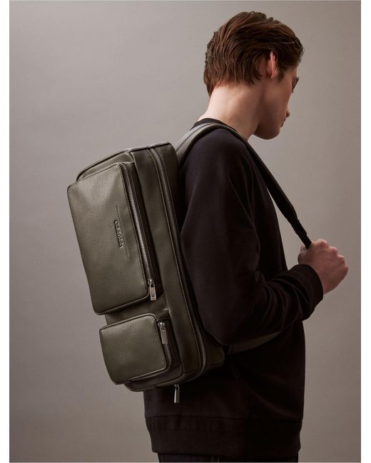 Calvin Klein Gray Refined Oversized Sling Bag for men