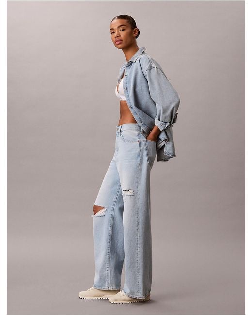 Calvin Klein Gray Calvin Klein Wide Leg Jeans