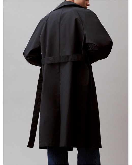 Calvin Klein Black Essential Trench Coat