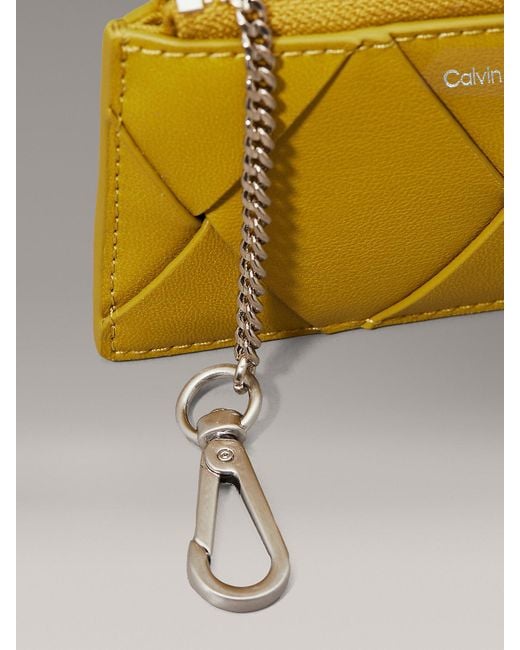 Portafoglio Con Porta Carte Intessuto di Calvin Klein in Yellow