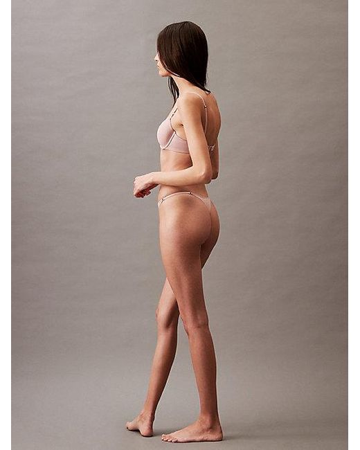 Calvin Klein Pink Thong Minimalist