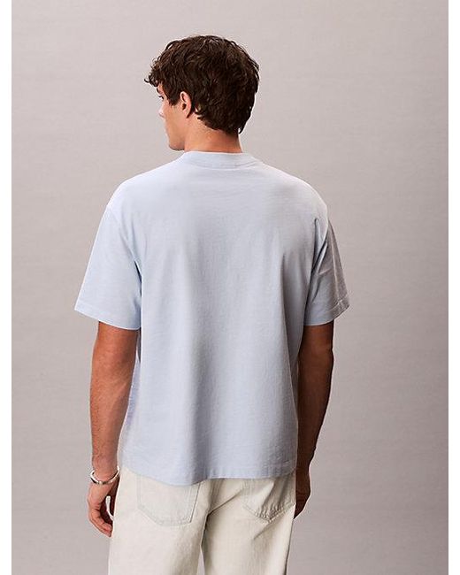 Calvin Klein White Jeans Relaxed Logo Appliqué T-Shirt for men