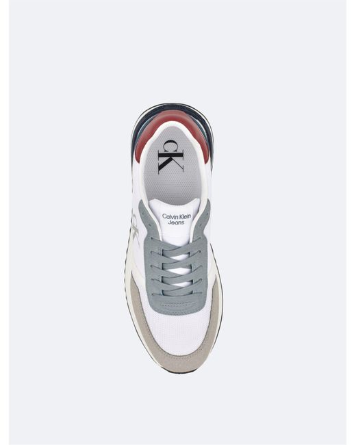 Calvin Klein White Men's Picio Monogram Logo Sneaker for men