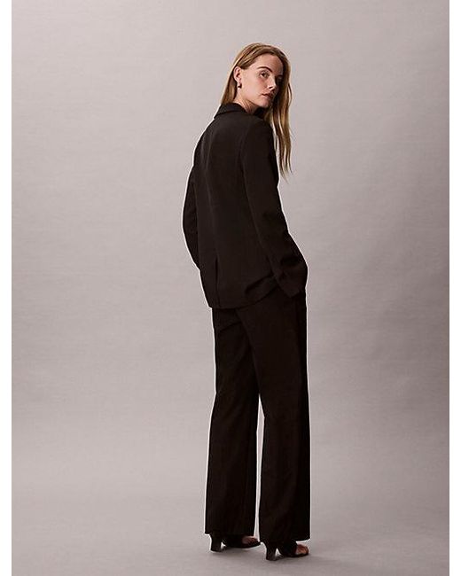 Calvin Klein Black Soft Crepe Blazer