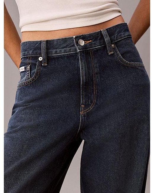 Calvin Klein Blue Jeans Low Rise Baggy Jeans