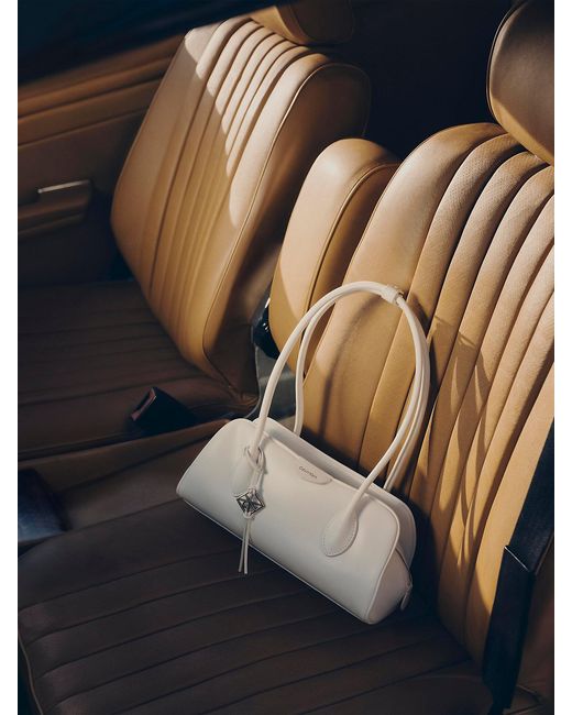 Calvin Klein Natural Emblem Logo Shoulder Bag