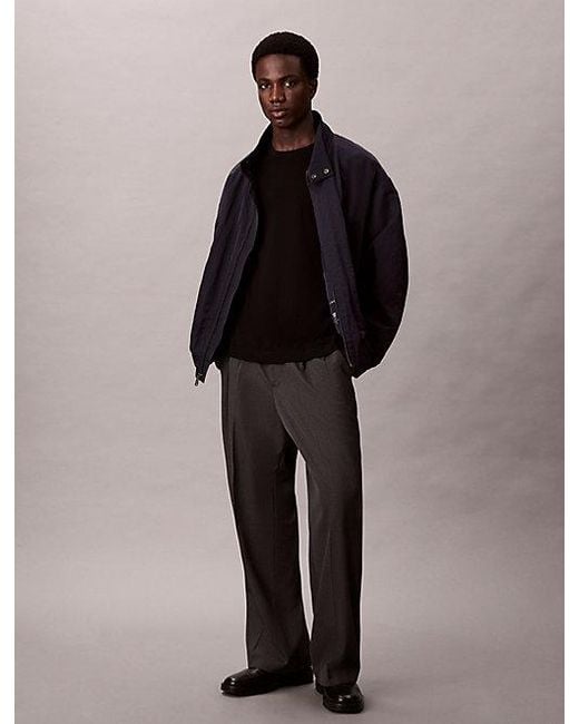 Calvin Klein Black Merino Wool Classic Jumper for men