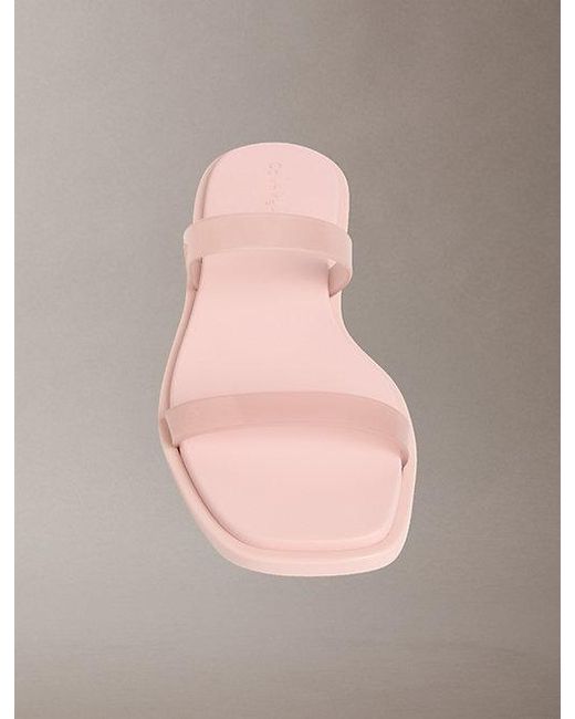 Calvin Klein Gray Finni Jelly Double Strap Sandals