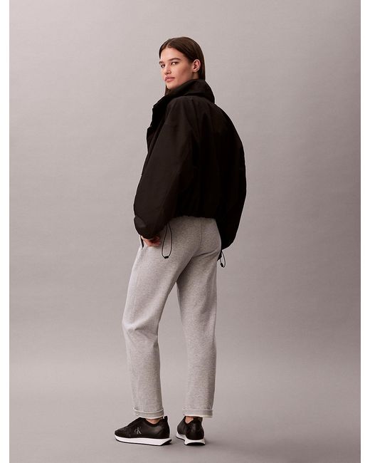 Calvin Klein Brown Cotton Terry Barrel Joggers