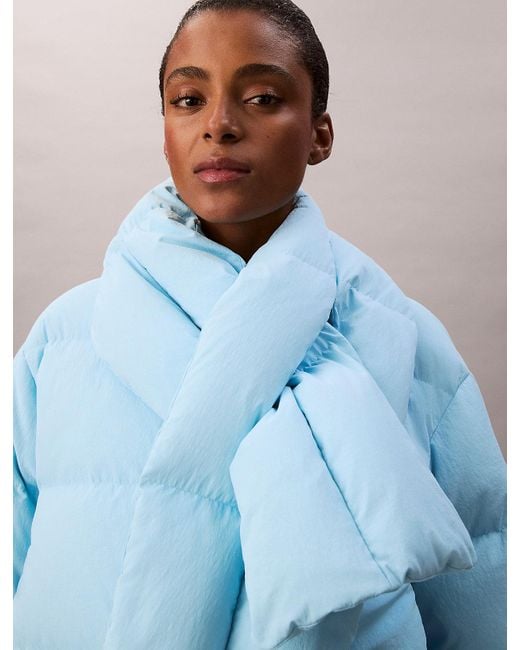 Calvin Klein Blue Short Down Puffer Jacket