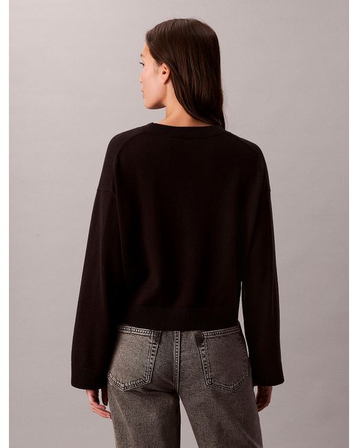 Calvin Klein Brown Smooth Cotton Monogram Jacquard Top