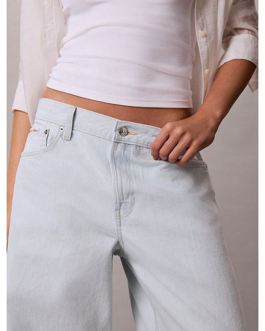 Calvin Klein Gray Low Rise Baggy Jeans