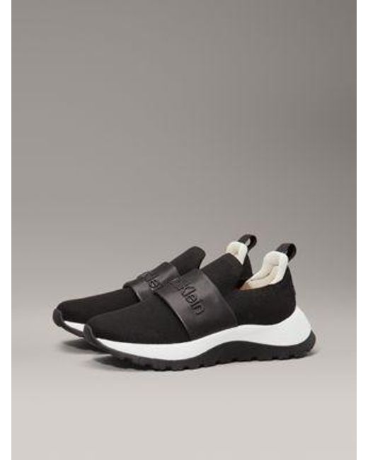 Zapatillas slip-on de punto Calvin Klein de color Gray