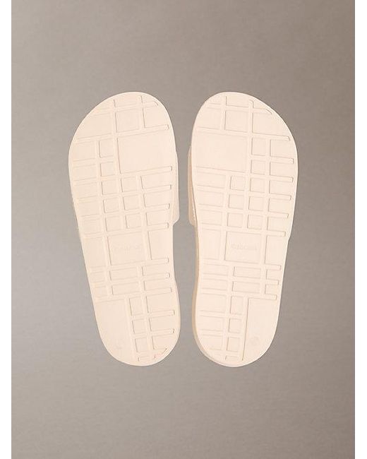 Calvin Klein Multicolor Konturierte Logo-Slippers Aus Canvas
