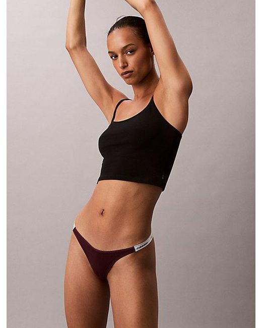 Calvin Klein Multicolor Dipped String Thong Icon Logo
