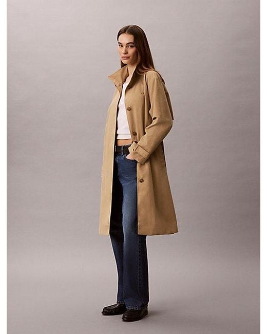 Calvin Klein Natural Jeans Tech Long Trench Coat