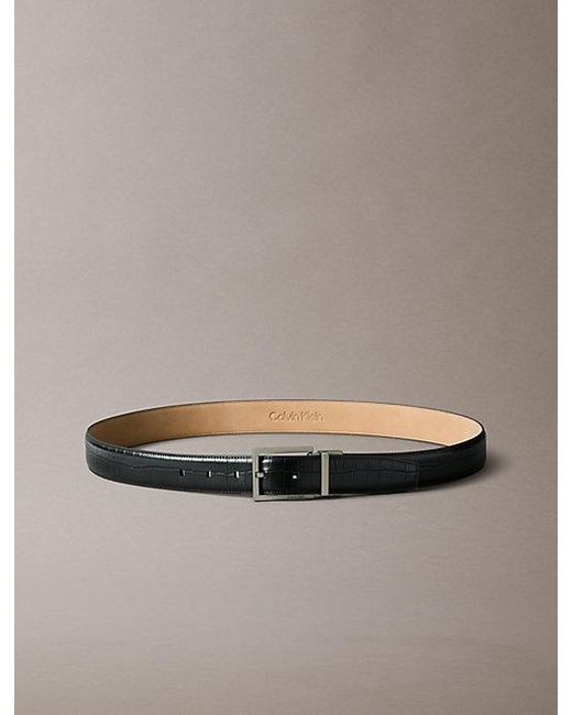 Calvin Klein Multicolor Croc Embossed Square Buckle Belt for men