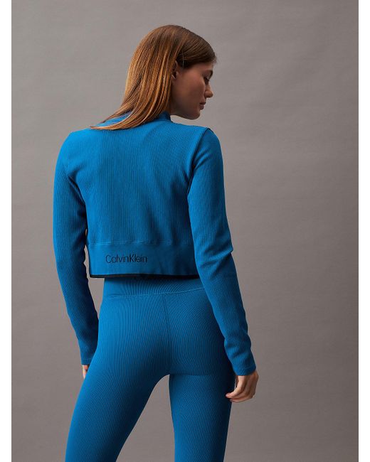 Veste courte avec fermeture éclair sur toute la longueur Calvin Klein en coloris Blue