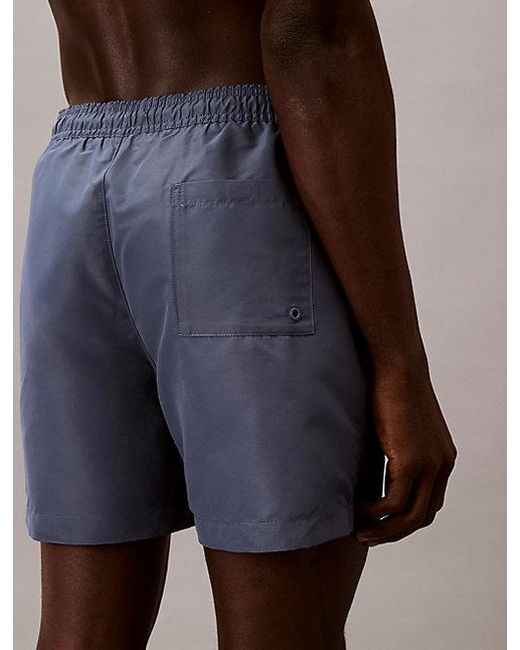 Calvin Klein Medium Zwemshort Met Trekkoord in het White voor heren