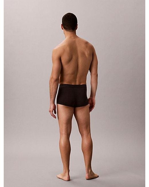 Calvin Klein Black 3 Pack Low Rise Trunks for men