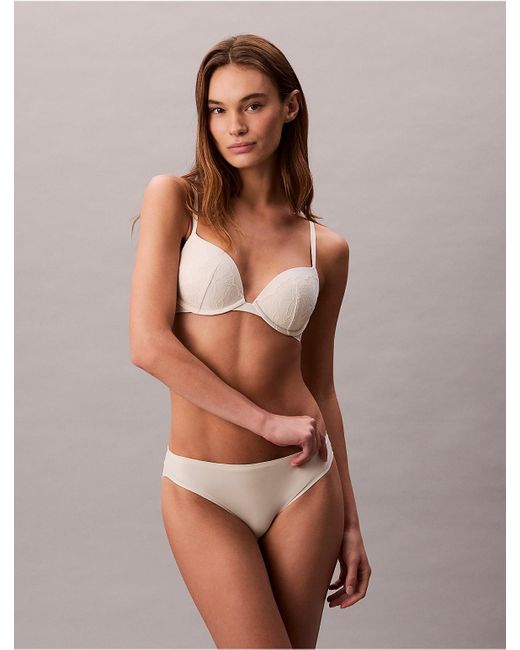 Calvin Klein Multicolor Perfectly Fit Lace Push Up Plunge Bra