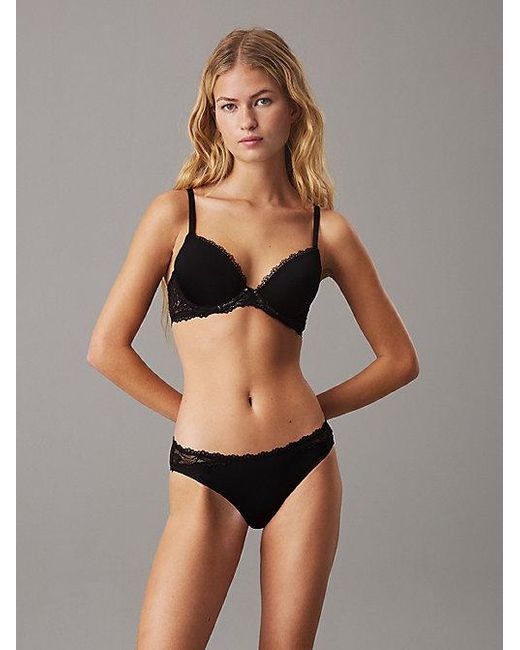 Calvin Klein Black Push Up T-Shirt Bra Seductive Comfort