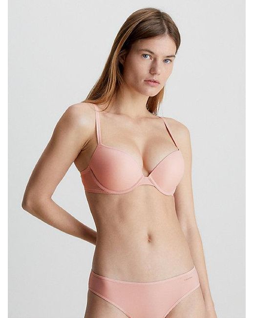 Calvin Klein Pink Push Up Bra Sheer Marquisette