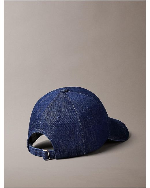 Calvin Klein Blue Denim Monogram Cap for men