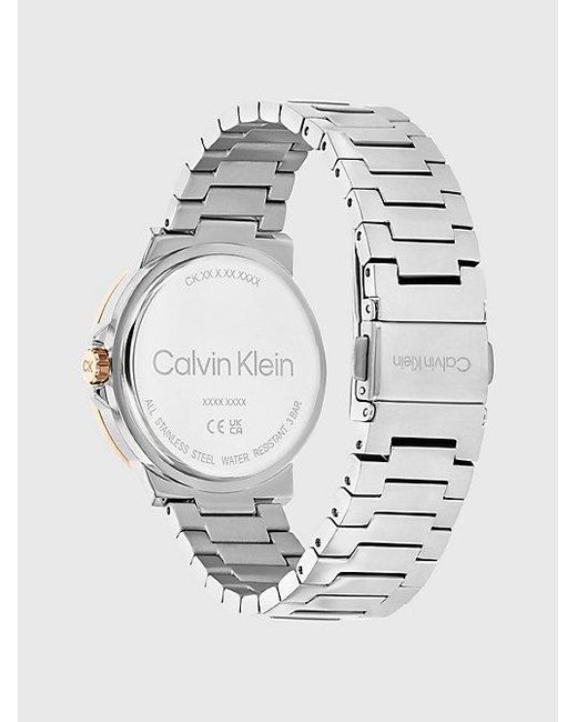 Calvin Klein White Linear Dial Bracelet Watch