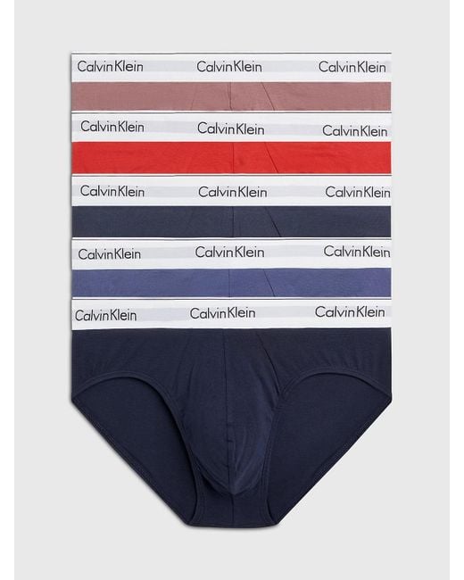 Lot de 5 slips - Modern Cotton Calvin Klein pour homme en coloris Blue