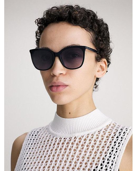 Calvin Klein Black Rectangle Sunglasses