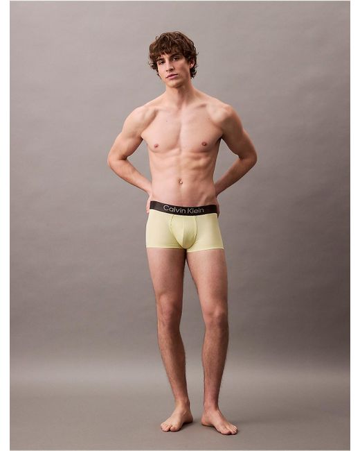 Calvin Klein Pink Brushed Microfiber Stretch Low Rise Trunk for men