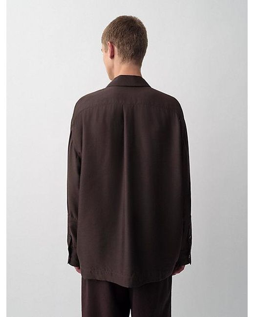 Calvin Klein Brown Atlas Button-Up Shirt for men