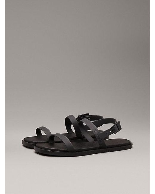 Calvin Klein Gray Gummi-Sandalen