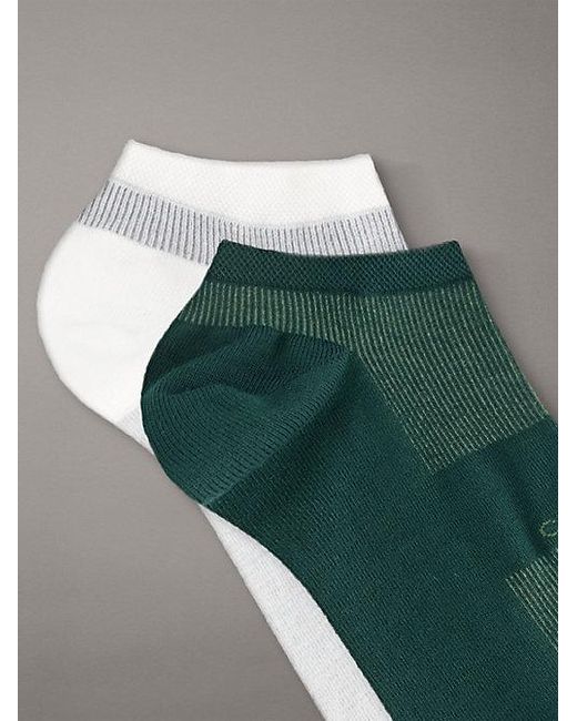 Calvin Klein Gray 2 Pack Moisture-Wicking Trainer Socks for men
