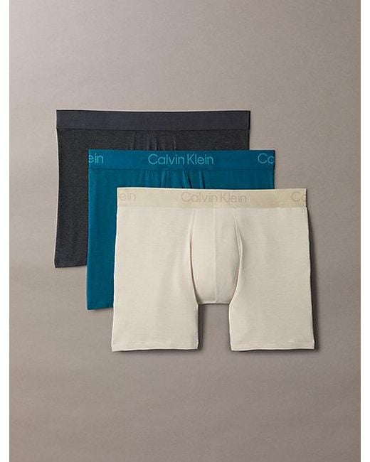 Calvin Klein Blue 3 Pack Boxer Briefs for men