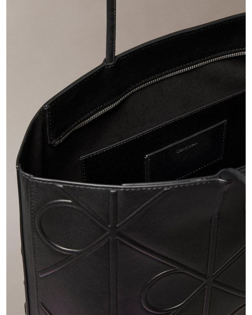 Sac Cabas Entièrement Paré De Logos Monogrammes Gaufrés Calvin Klein en coloris Gray