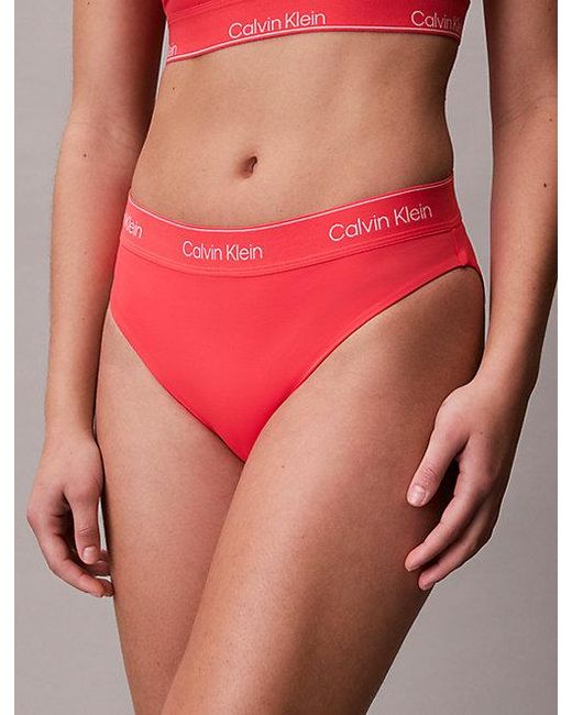 Calvin Klein Red Bikini Bottoms Ck Icon