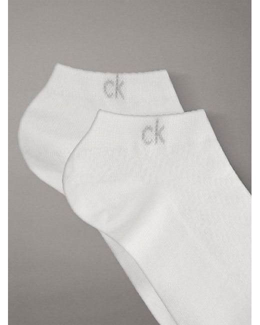 Calvin Klein Gray 2 Pack Soft Texture Trainer Socks