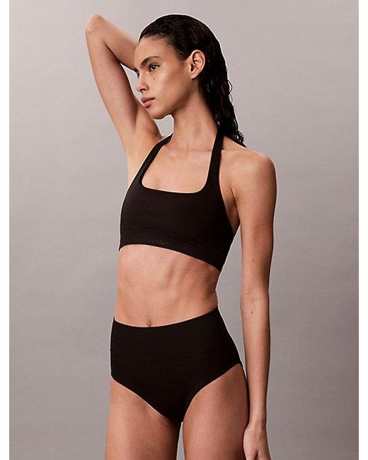 Calvin Klein Brown Shapewear Bikini Top Ck Icon